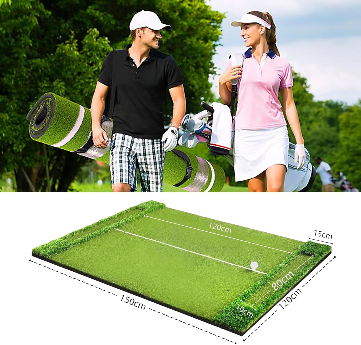 【新品】特大ゴルフ練習マット 150x120 新品】特大ゴルフ練習マット 150x120 Golf Style ゴルフマット
