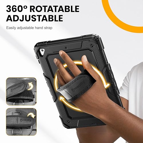 Vista 8 de Timecity - Funda para iPad de 6ª y 5ª generación, 9,7 pulgadas, 2018/2017, con soporte giratorio, silicona, carcasa protectora de PC de repuesto