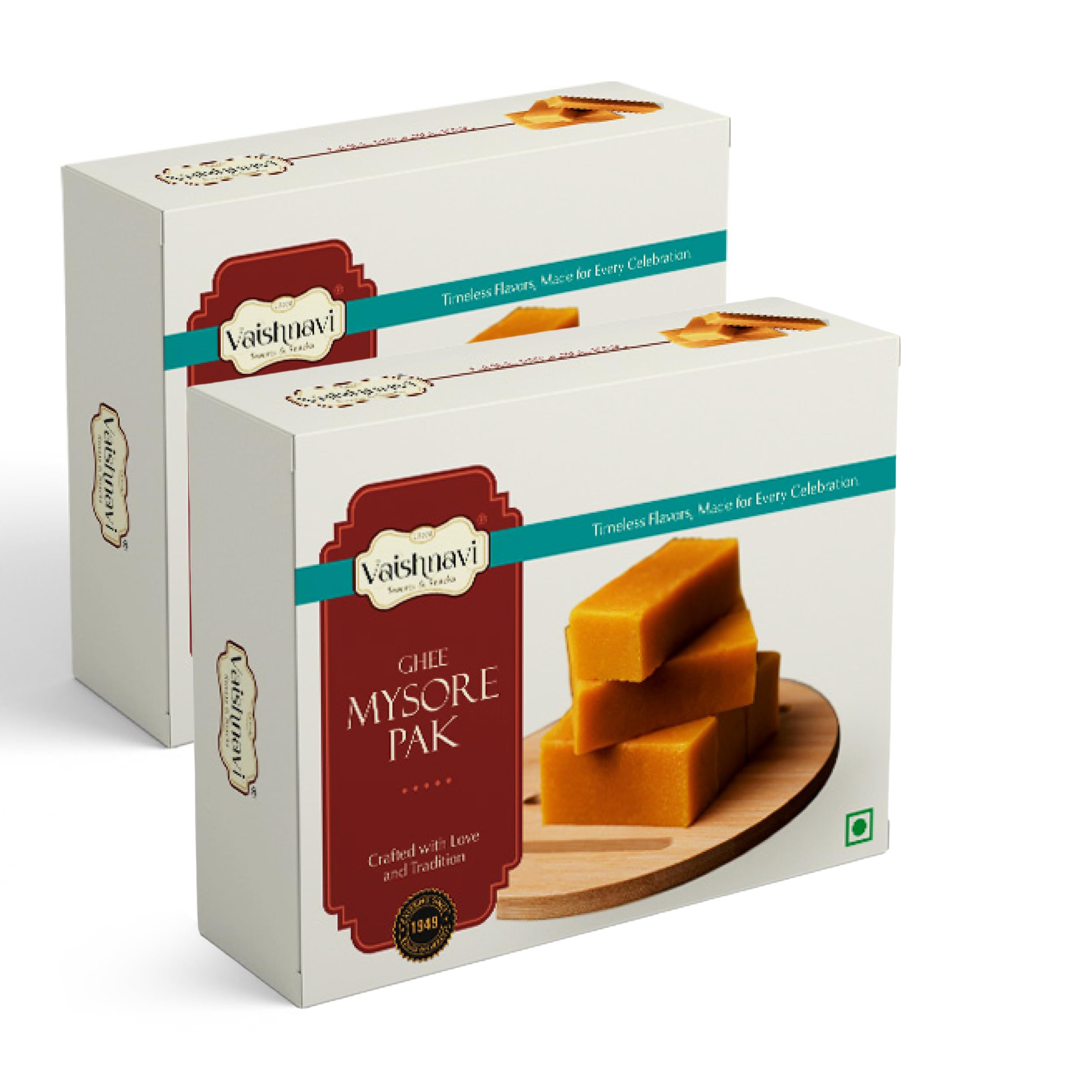 Ghee Mysore Pak Premium Indian Sweet Gift Box (400g) | Traditional South Indian Dessert | Rich Gram Flour Sweet for Festive Gifting & Celebrations-image-48