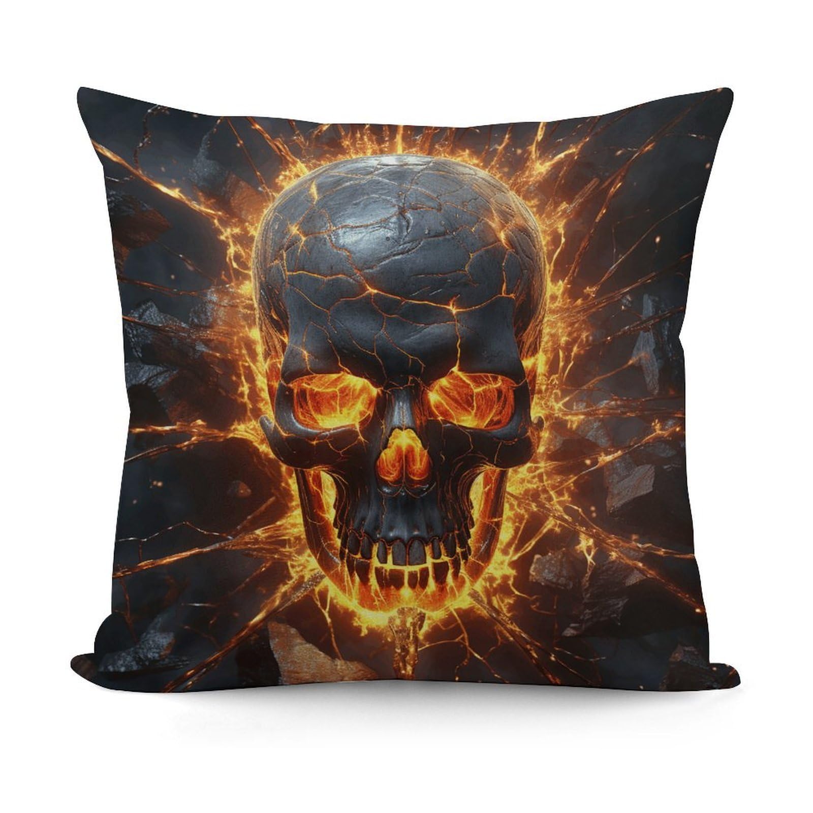 VstaDank Shattering of Skull Throw Pillow Cover Soft Square Cushion Cover Art Artwork Pillow Covers Mordern Couch Pillow Covers Decorative Cushion Case for Chair Couch Bedroom Living Room