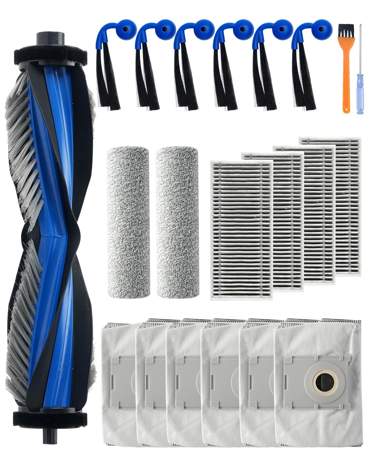 KEEPOW 21 Stück Zubehör Set für ECOVACS DEEBOT X9 PRO Omni S