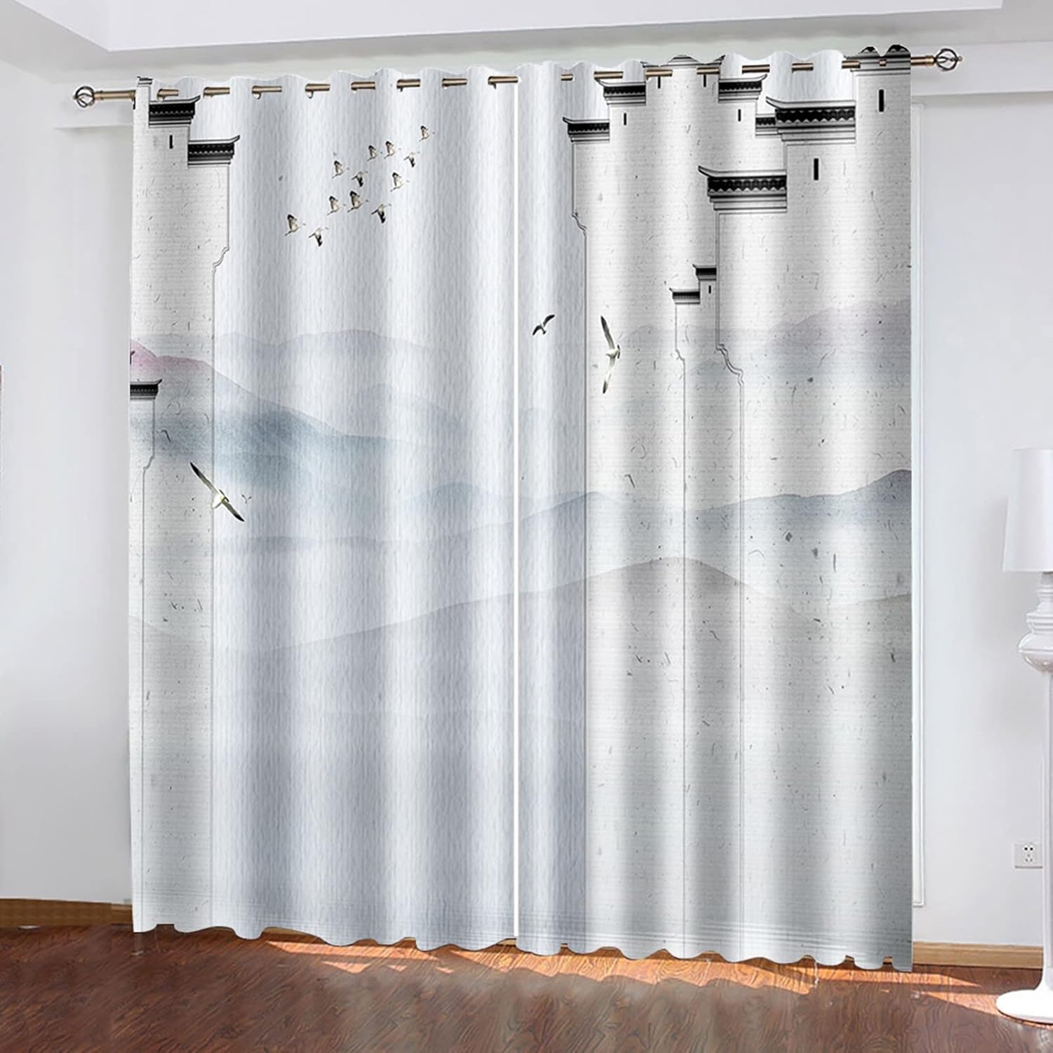 AMDXD Black Patio Door Curtain for Sliding Door, Blackout