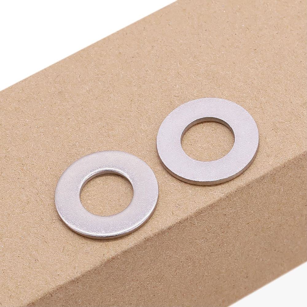 1/4 inch (100 pcs) Stainless Steel Flat Washers, 304 Stainless Steel 18/8 Plain Washers, Narrow Type, ASME/ANSI B18.22.1(SAE)