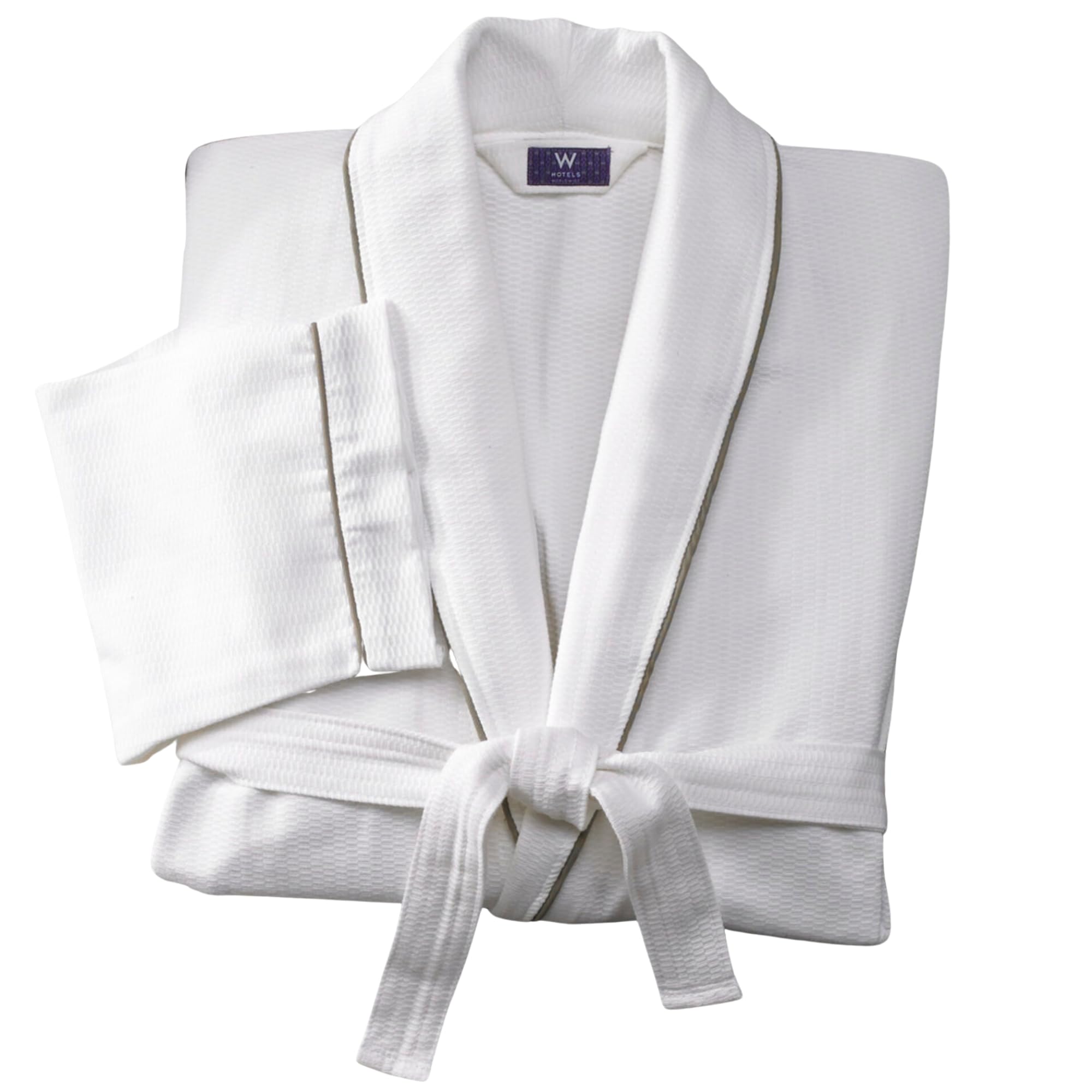 Peignoir 100% Coton - Tissu texturé - Col Châle - Taille Unique - Mixte - Exclusivité