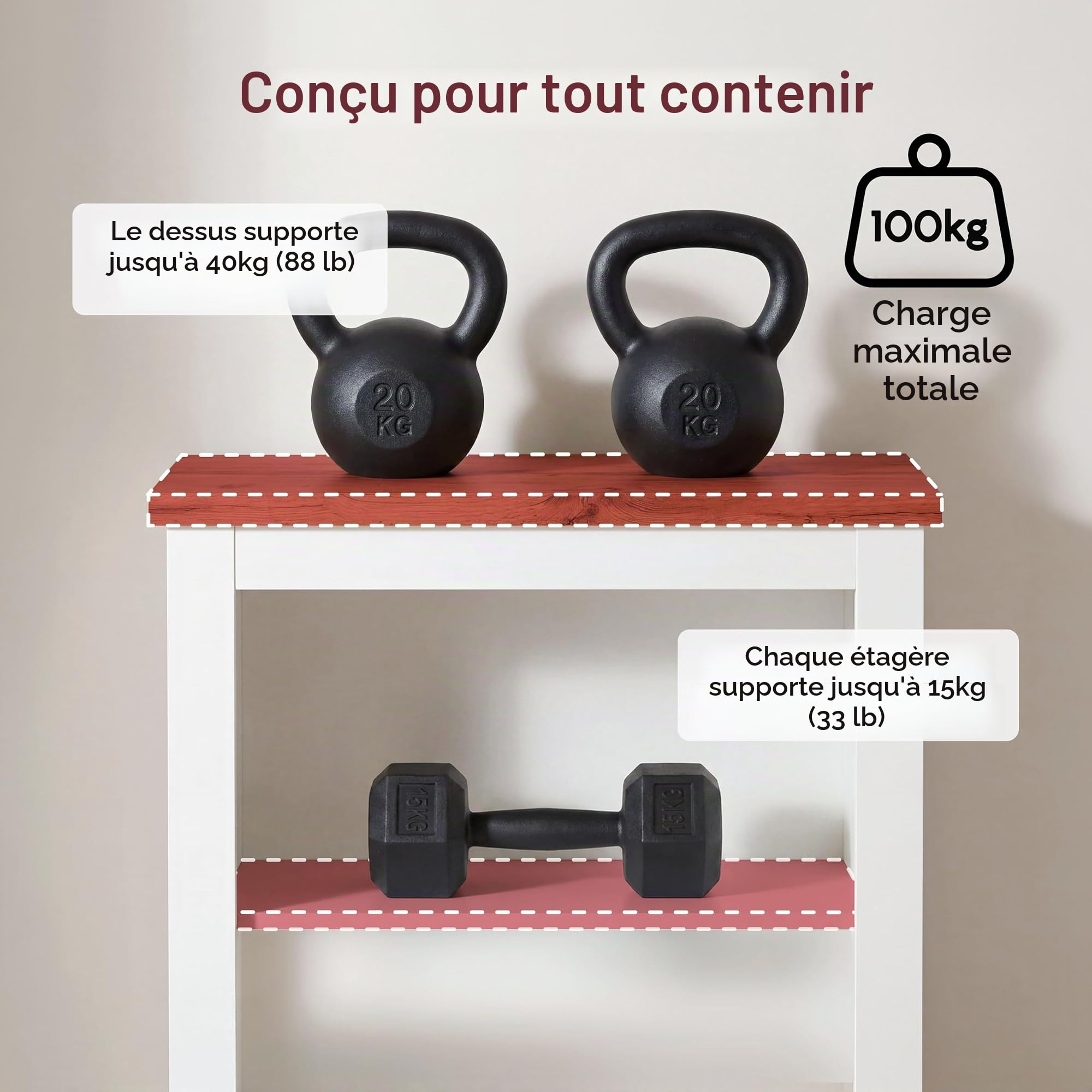 Vida Designs Arlington Bibliothèque Moderne avec étagères de Rangement en MDF Blanc (4 Niveaux)