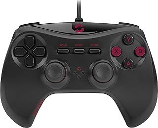 Speedlink Strike NX USB Gamepad SL-650000-BK-01, PC XInput and DirectInput Compatible, Realistic Vibration Function, Ergonomic Shape, Precise Analogue Sticks, 12 Buttons, Black