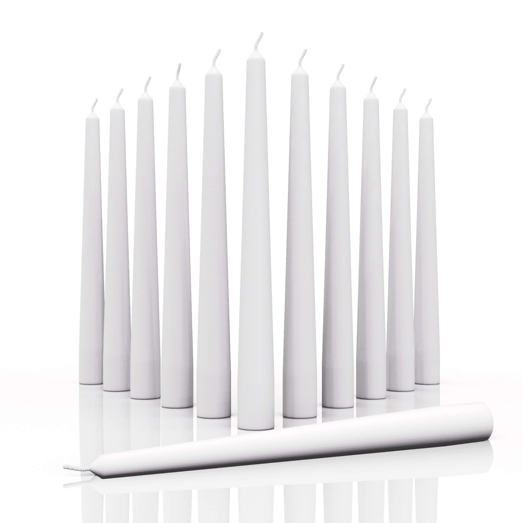 Buy CANDWAX White Taper Candles 8 inch Dripless Set of 12 Tapered