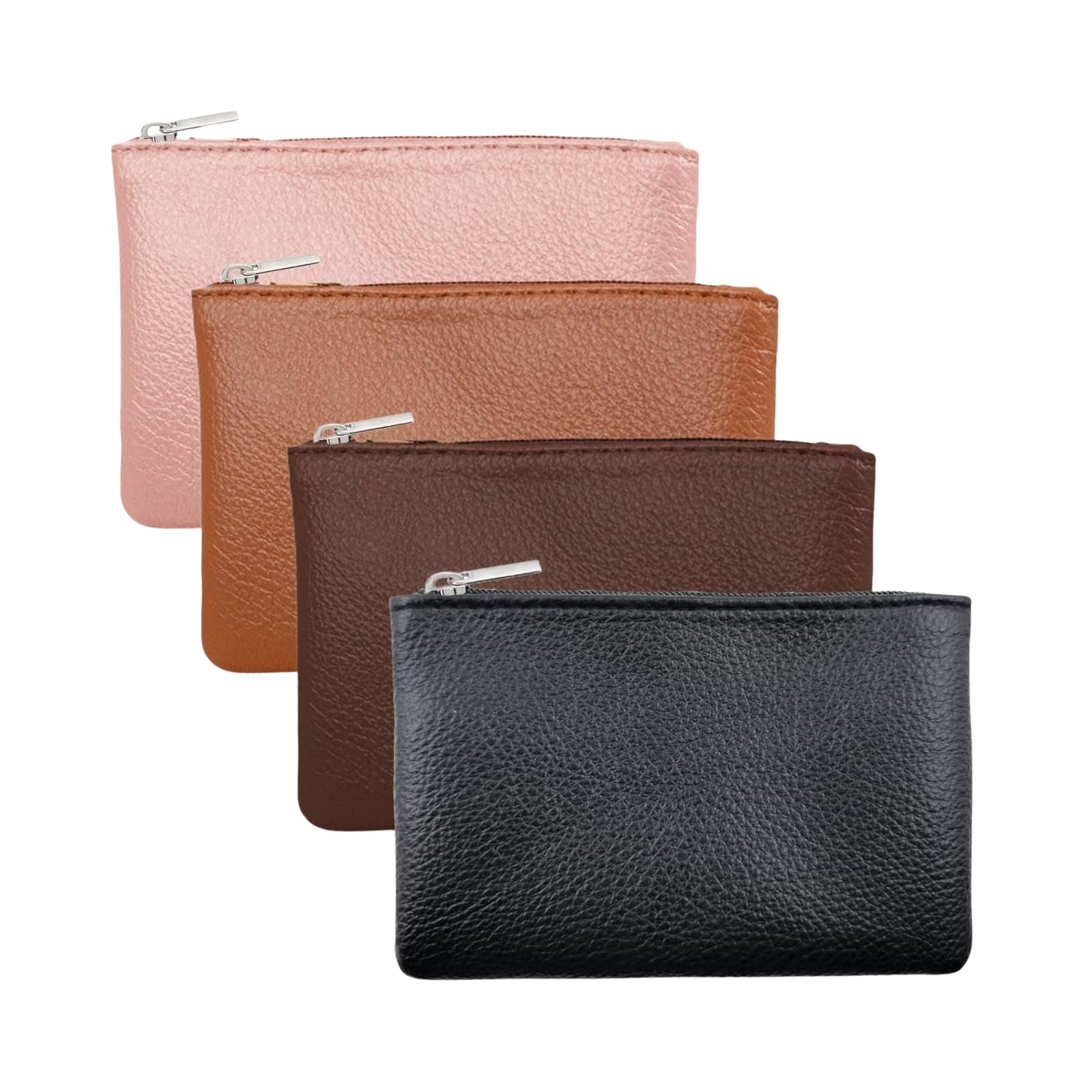 Leather Coin Purse for Women – 4 Pack Small Ladies Purse Set, Compact Coin Pouch and Wallet for Women, Mini Zipper Coin Wallet, Portable Pouch for Travel & Daily Use-image-29