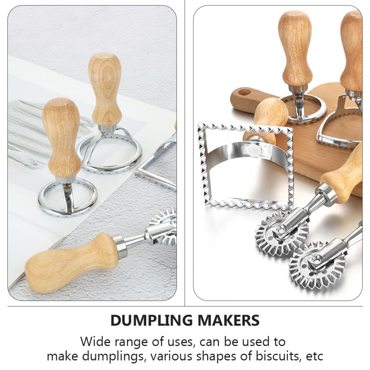 4 Piezas Moldes de Aleación para Galletas y Dumplings Diversas Formas, Herramienta para Hornear Sencilla y Que Ahorra Trabajo, Adecuado para Repostería Casera