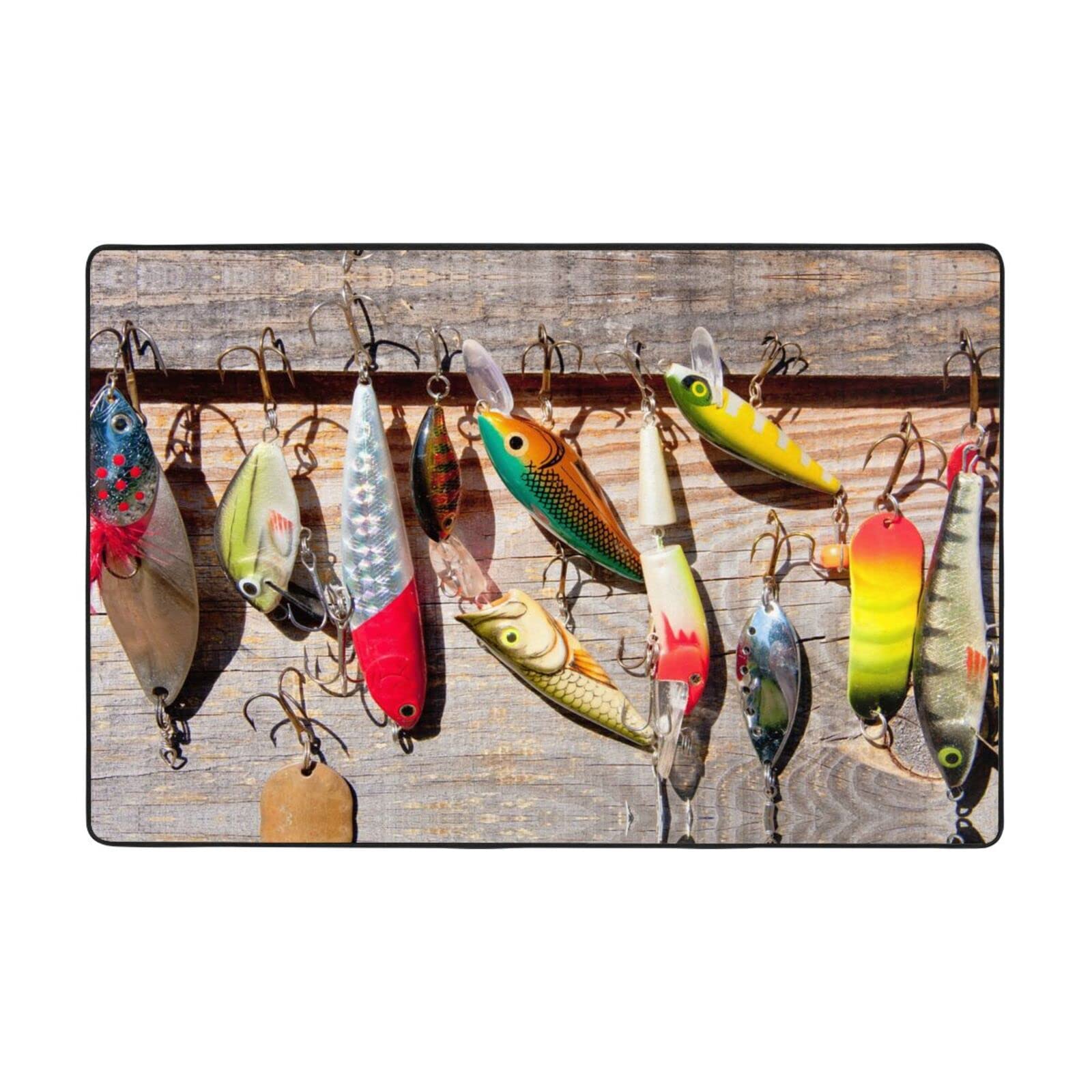 Tapis leurre de pêche idéal pour décorer un chalet ou un bureau