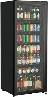 METRO Professional Getränkekühlschrank GSC4240B, 237 L, 110 W, 6 verstellbaren Einlegeböden, LED-Innenbeleuchtung, schwarz