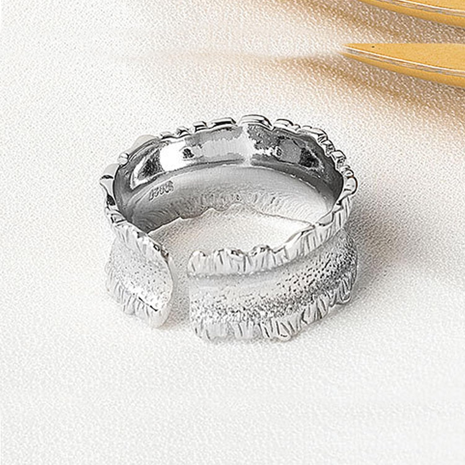 925 Silver Adjustable Rings Sterling Silver Band Ring High Polished Thumb Ring for Women - Image 5