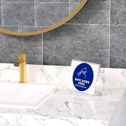 Miniatura 6 de NIUBEE Soporte de acrílico inclinado para letreros de 7 x 5 pulgadas, soporte de plástico transparente para mesa, para oficina, tienda, restaurante,