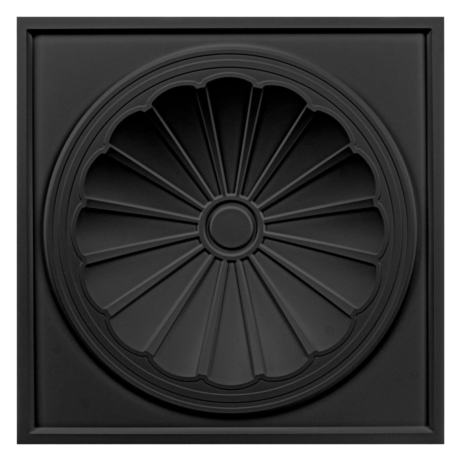 Art3dwallpanels Ceiling Tiles 12 Pack Drop Ceiling Tiles, 24 x 24 Inch High Grade PVC 3D Wall Panels for Interior Wall Decor, Fire Rated, Waterproof, Light Weight, Prevent Breakage, Black