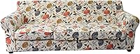 Vista 26 de KRFOONN Fundas elásticas de sofá de 4 piezas para sofás de 3 cojines, funda de sofá estampada con 3 fundas de cojín de asiento separadas, fundas