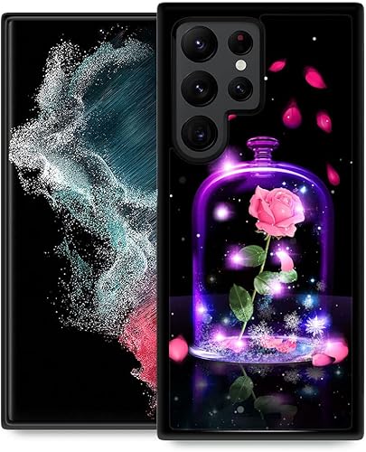 Funda compatible con Samsung Galaxy S22 Ultra, Beauty or Beast Galaxy S22 Ultra 5G para niñas y mujeres, diseño de patrón a prueba de golpes,