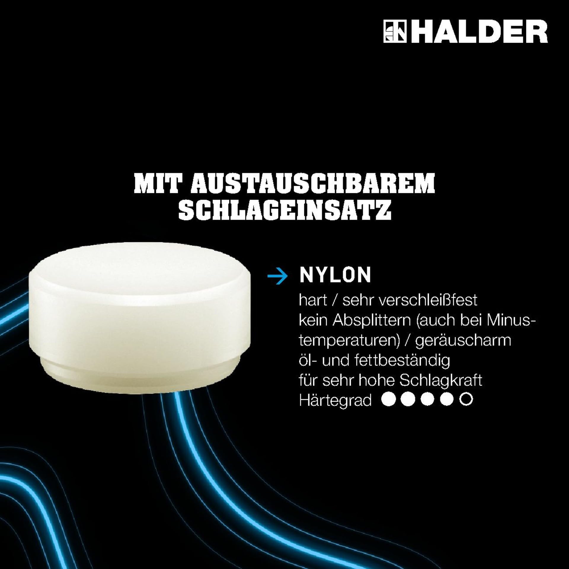 SUPERCRAFT-Schonhammer, mit schwingungsdämpfendem, ergonomisch geformtem und lackiertem Hickorystiel | D=50 mm | 3366.050