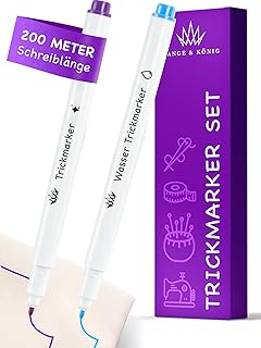 Trickmarker Set Selbstlöschend & Wasserlöslich [200m Schreiblänge] - Nähzubehör Nähen Zubehör Schneiderkreide Alternative Nähmaschinen Zubehör Nähen & Stoffe Nähzeug Sewing Accessories