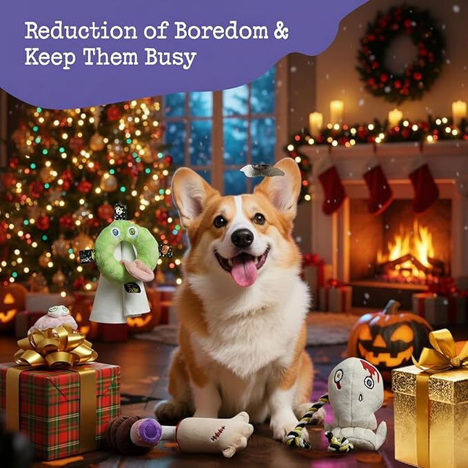 Juguetes Squeak para Perro Fuzzwoof 5 PC, Mordibles Interactivos miniatura 6