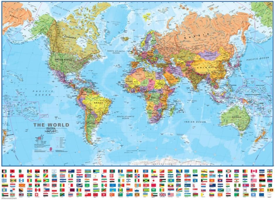 World pol. flat laminated