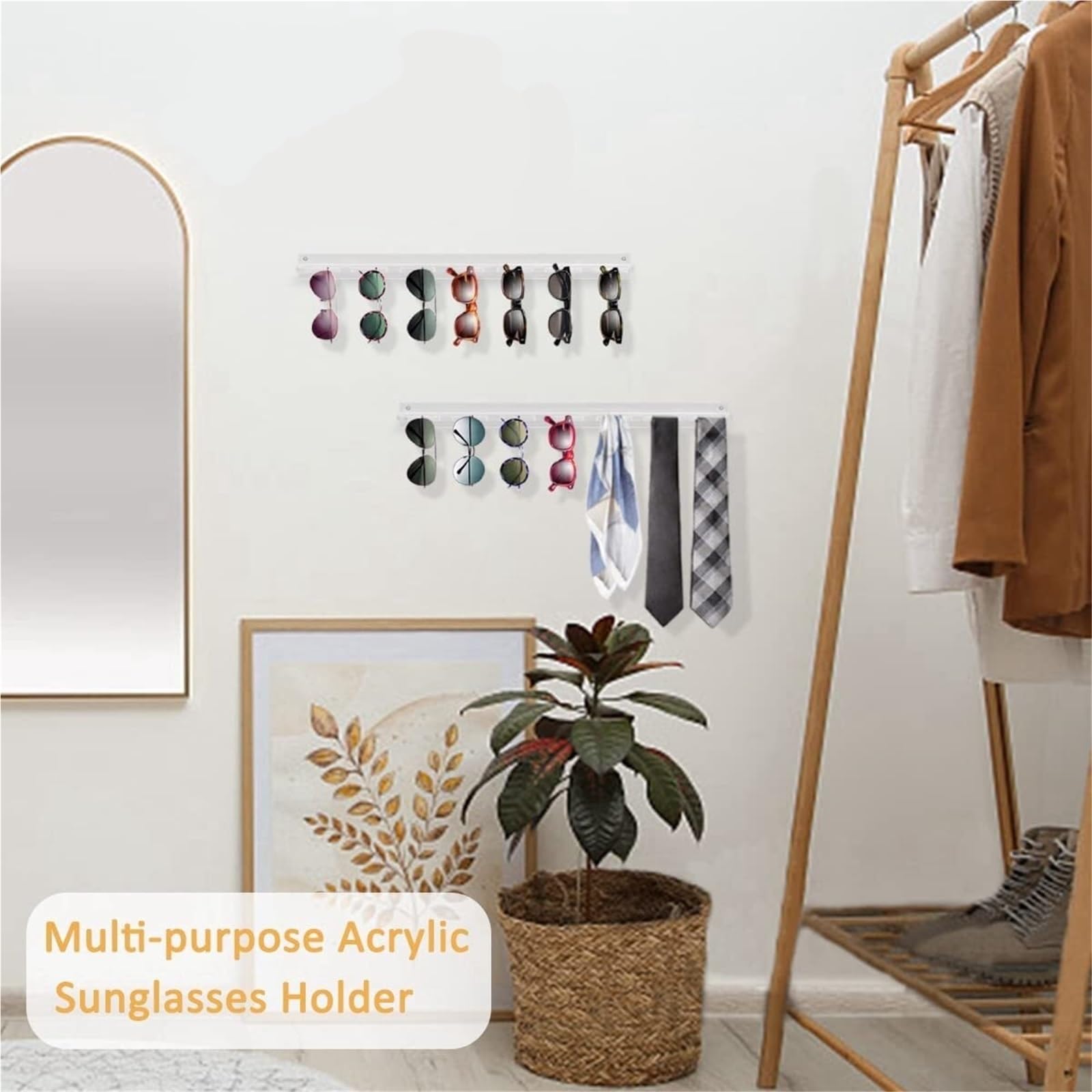 Sonnenbrillen Aufbewahrung 2er-Pack Sonnenbrillen Aus Acryl, Zur Organisation Von Durchsichtigen Sonnenbrillen, Zur Wandmontage Brillenaufbewahrung