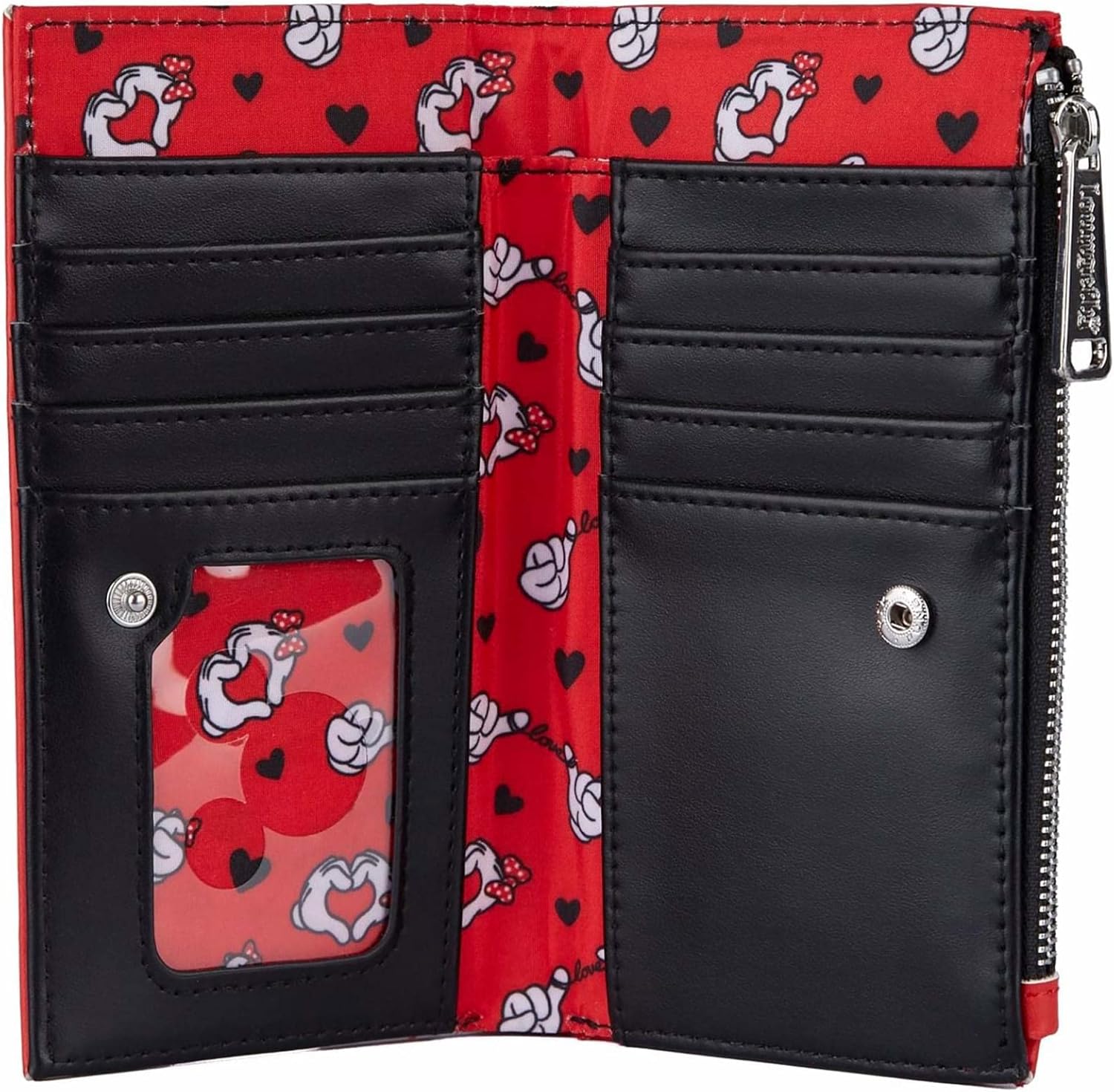Loungefly Disney Mickey and Minnie Valentines Flap Wallet Mickey And Minnie Mouse One Size - Image 2
