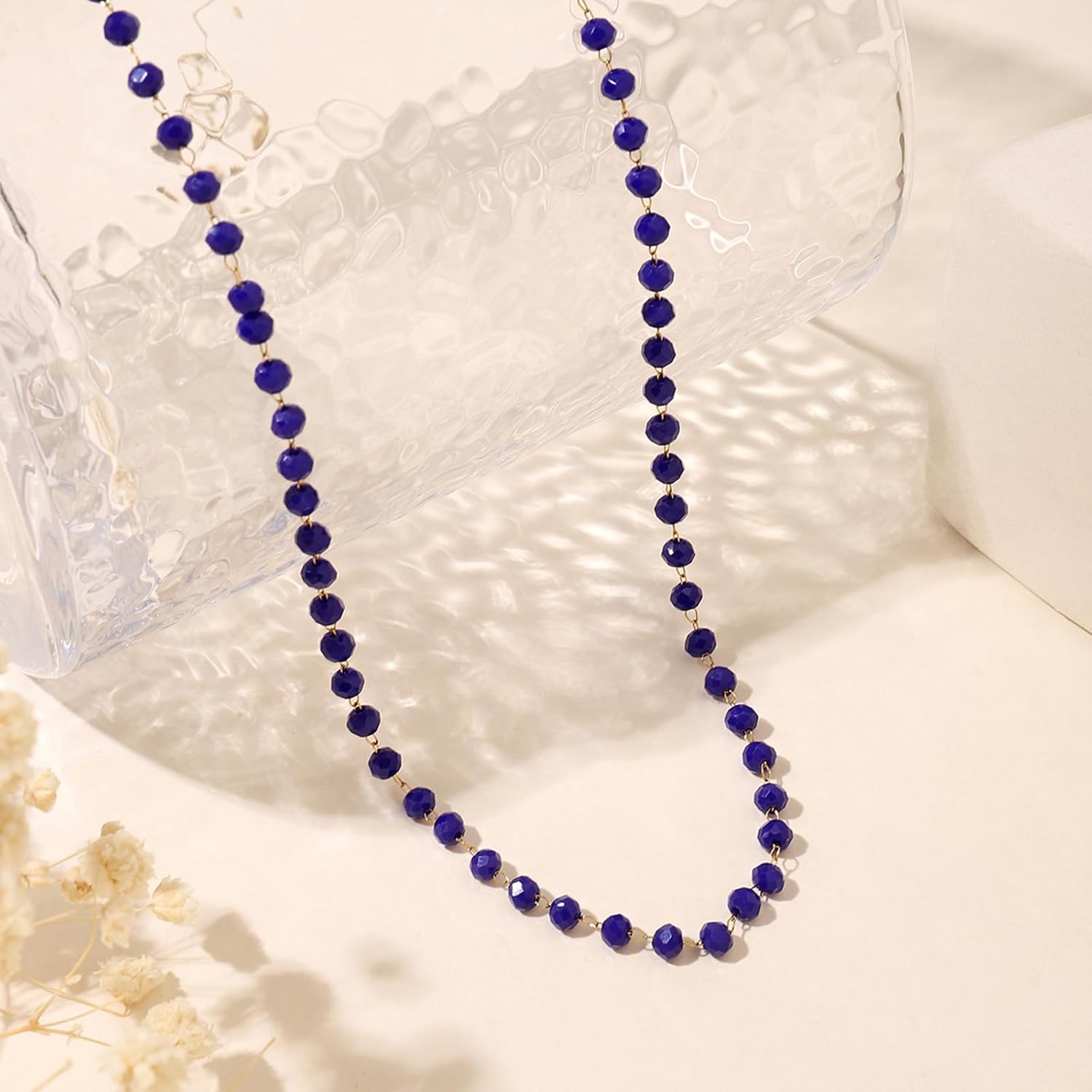 Beaded Choker Necklaces for Women 18k Gold Plated Dainty Gold Choker Necklaces for Women - Image 4