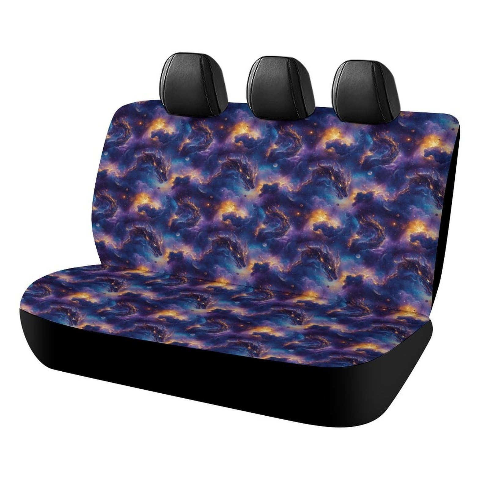 Housses de siège arrière pour camions au design dragon céleste violet - 8