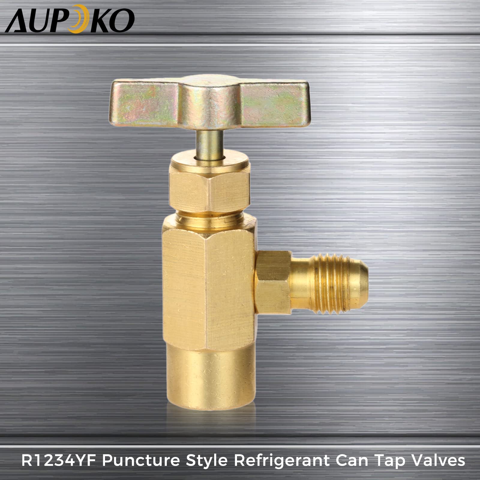 Aupoko R1234YF rubinetto per bottiglia refrigerante valvola dispensatrice 1/2" Acme 1/4" SAE compatibile R12 R22