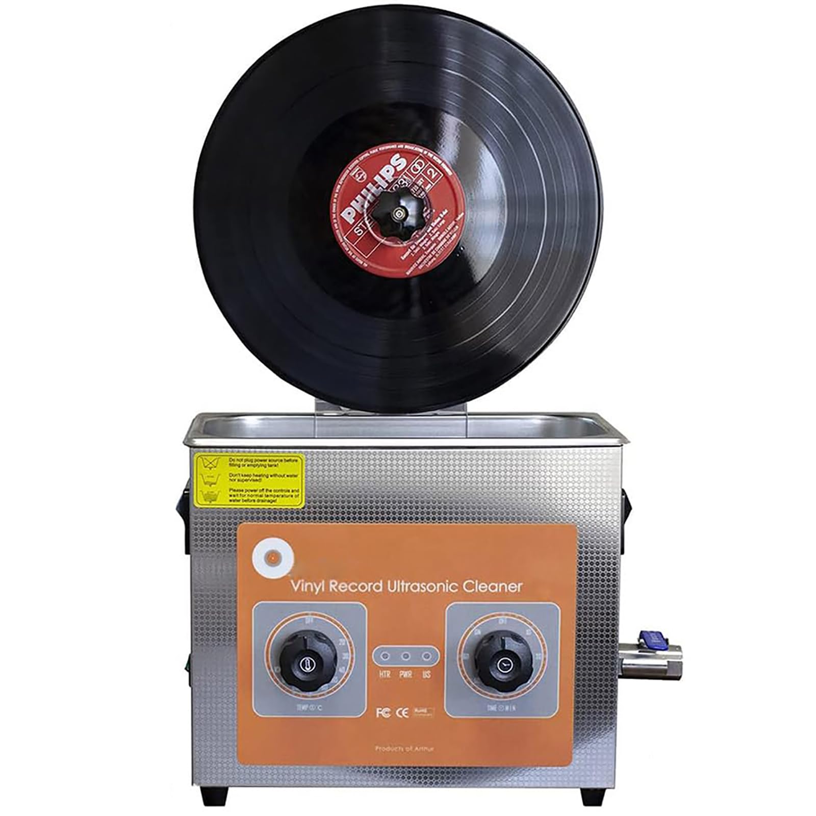 Limpiador ultrasónico de discos de vinilo de 4 litros, lavadora de discos de 12 pulgadas, rejilla de secado para limpiador de discos ultrasónico de 140 W, máquina de limpieza para lavado de discos