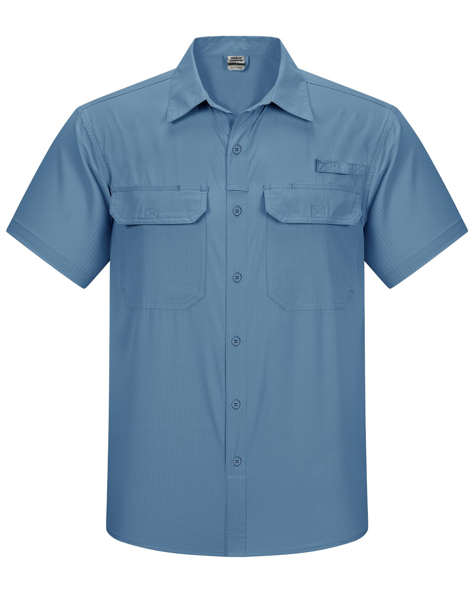 Men's Lightweight Short Sleeve Fishing Shirt UPF 50 Button Down Quick Dry Cooling Hiking…