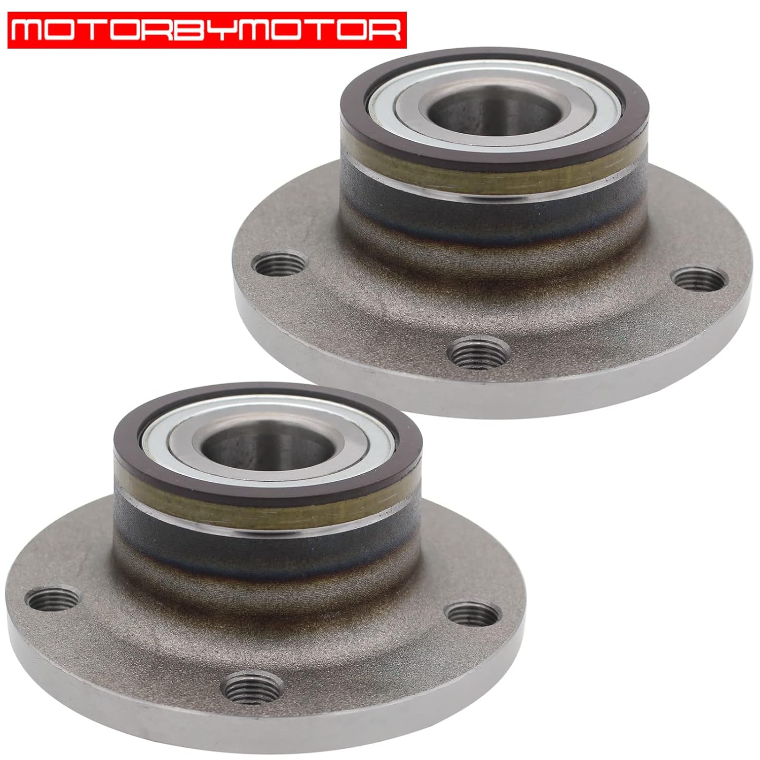 MotorbyMotor 512319 Rear Wheel Bearing and Hub Assembly fits for Audi Q3 TT, Volkswagen Beetle CC Eos Golf GTI Jetta Passat Tiguan Arteon Wheel Hub Bearing Assembly-2pc
