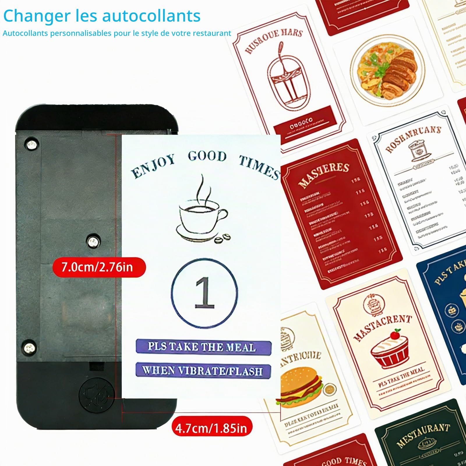 Système de Bipeur, Bipeur Restaurant,600M,7 Modes d'Appel, Étanchéité IP67, 36H de Veille,Bipeur pour Centre de Restauration, Aire de Jeux, Centre Commercial (16 Bipeur)