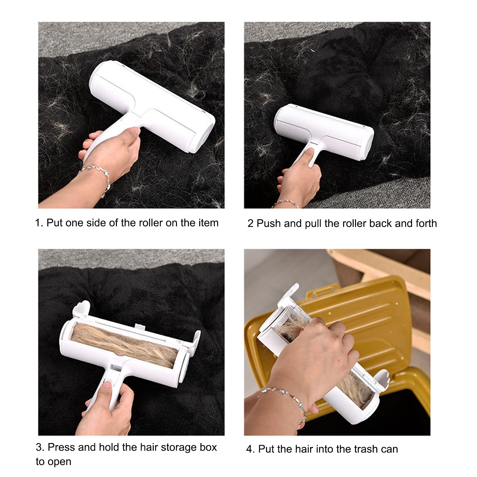 Haustierhaar Entferner Rolle - Wiederverwendbar Für Möbel & Bett | Hunde & Katzen Haare Entfernen