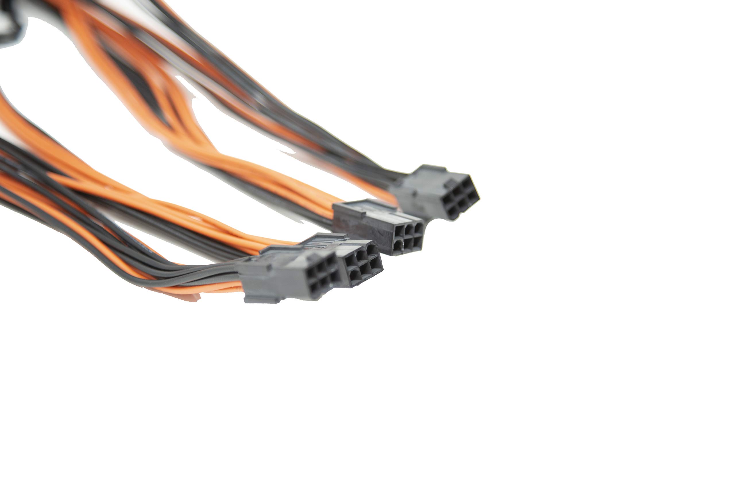 Four 18AWG PCI-E 6pin to Dual 8-Pin Y-Splitter Extension Cable GPU Mining ZCASH ZEC EThreum Eth Cable de Video