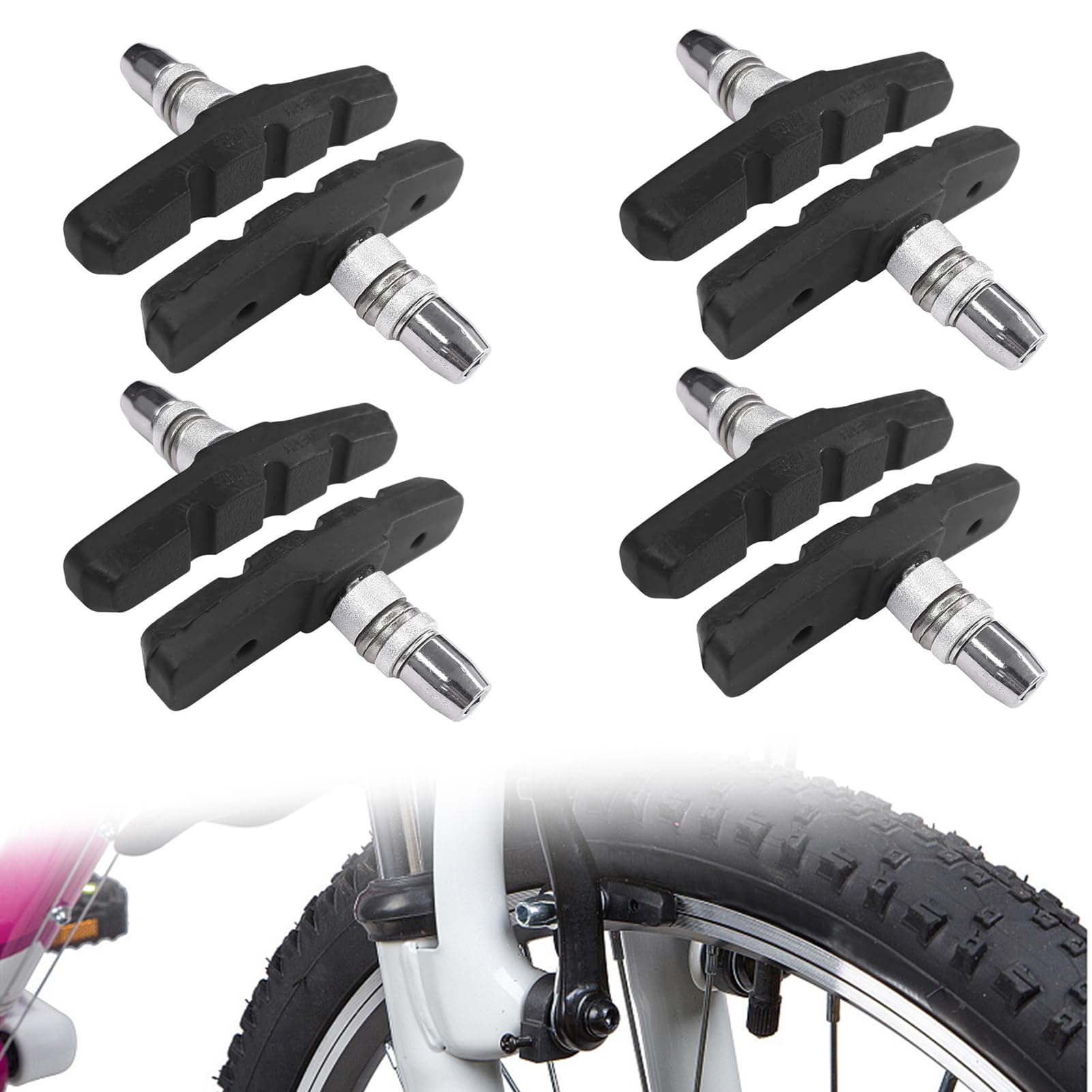 4 Stck V-Brake Bremsbelge Fahrrad,Bremsbelag-Set Fahrrad Bremsbacken 70mm  fr Seitenzugbremse V-Bremse U-Fahrrad Bremsbelge Bremsschuh Set Vorne und  Hinten Fahrradbremsbacken Bremsgummi : Amazon.de: Sport & Freizeit