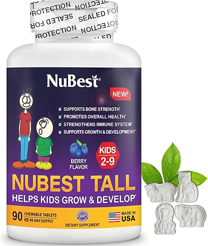 NuBest Niños altos - Ayuda a los niños a crecer y desarrollarse de forma saludable - Apoyo a la inmunidad y la fuerza ósea - Multivitamínicos y