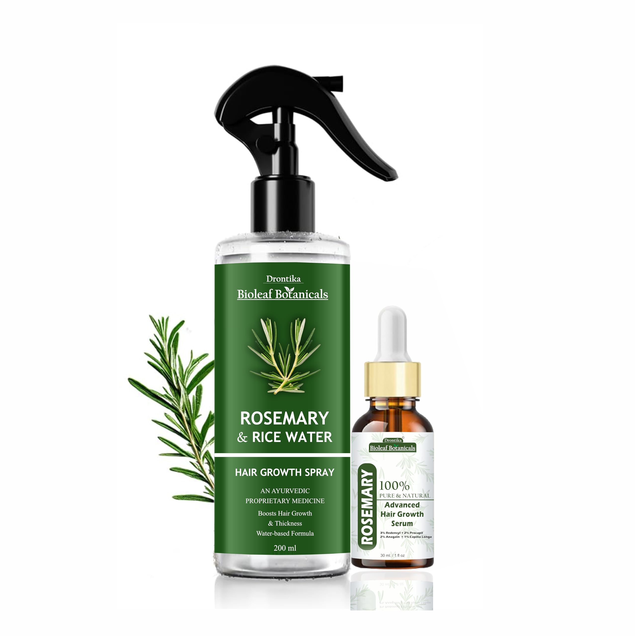 Bioleaf Botanicals Rosemary Hair Growth Combo – Rosemary Water Hair Spray (200ml) & Advanced Hair Growth Serum (30ml) – Strengthens Roots, Reduces Fall & Promotes Thicker, Fuller Hair-picture-11