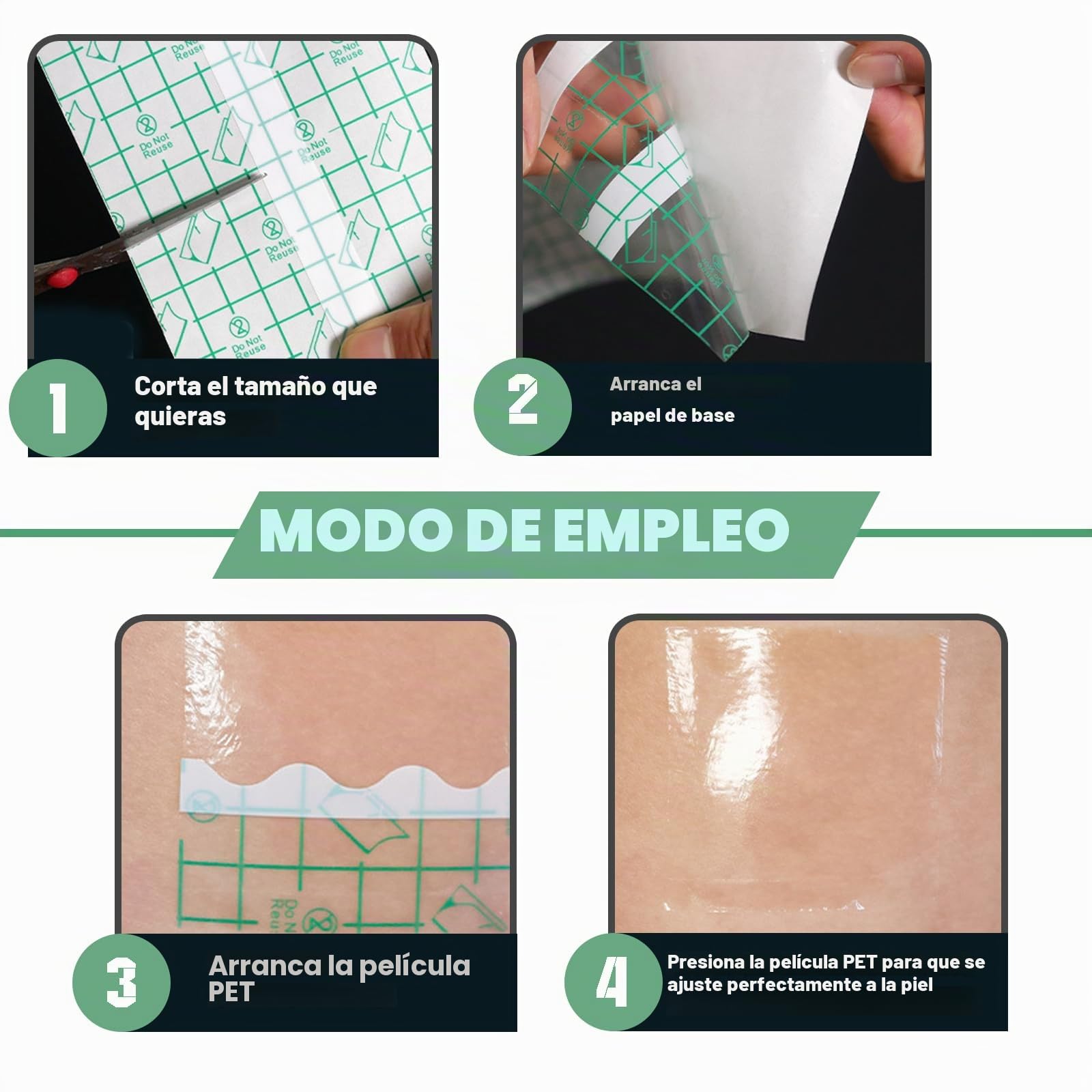Venda Impermeable para Tatuajes (2 Rollos, 15cm x 2m) - Protector Transparente Segunda Piel para Cuidado de Tatuajes, Natación y Uso Diario
