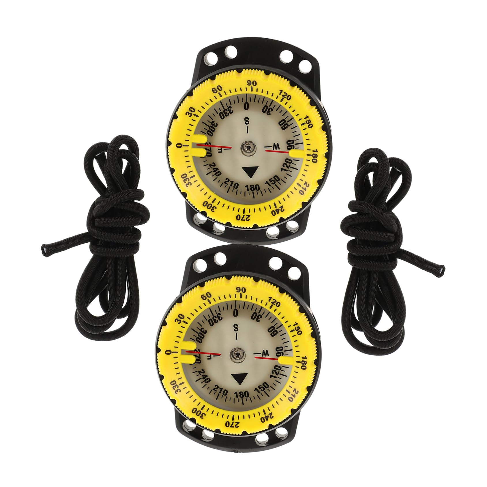 Mipcase 2pezzi Bussola da Polso Clip per Immersioni Escursionismo Kayak Orienteering Resistente alla Pressione Quadrante Luminoso e Leggibile