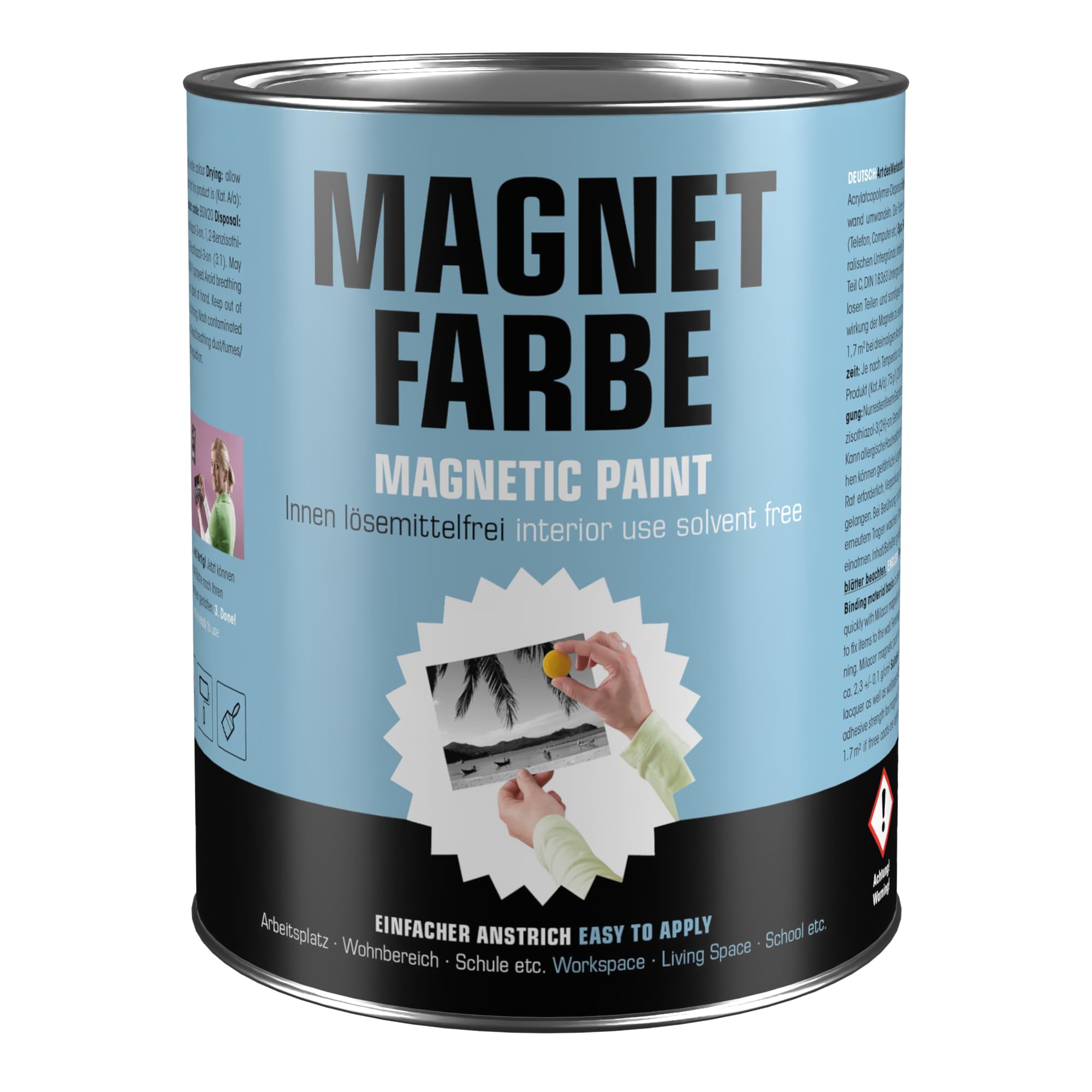 Produktbild von Albrecht Magnetfarbe 750 Ml Dunkelgrau Matt Magnethaftend Tafel Wand Innen