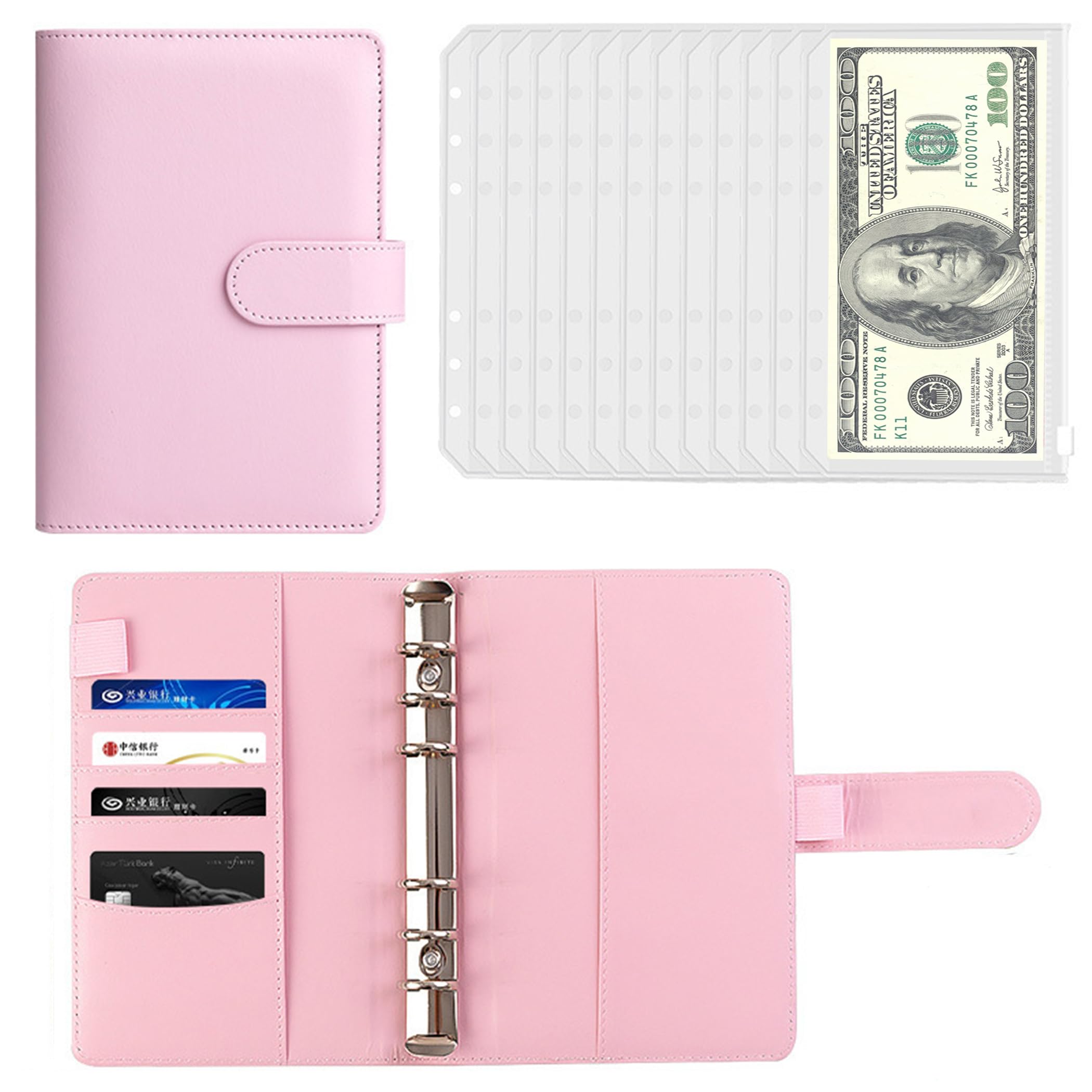 Amazon.co.jp: Seraphelix 家計管理 ポーチ A6 バインダー 6穴 ラベル