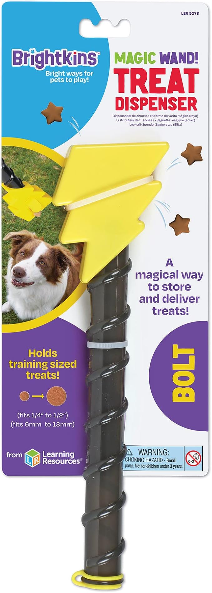 Pet Supplies Brightkins Magic Wand Treat Dispenser Bolt Dog Treat Holder and Target Stick