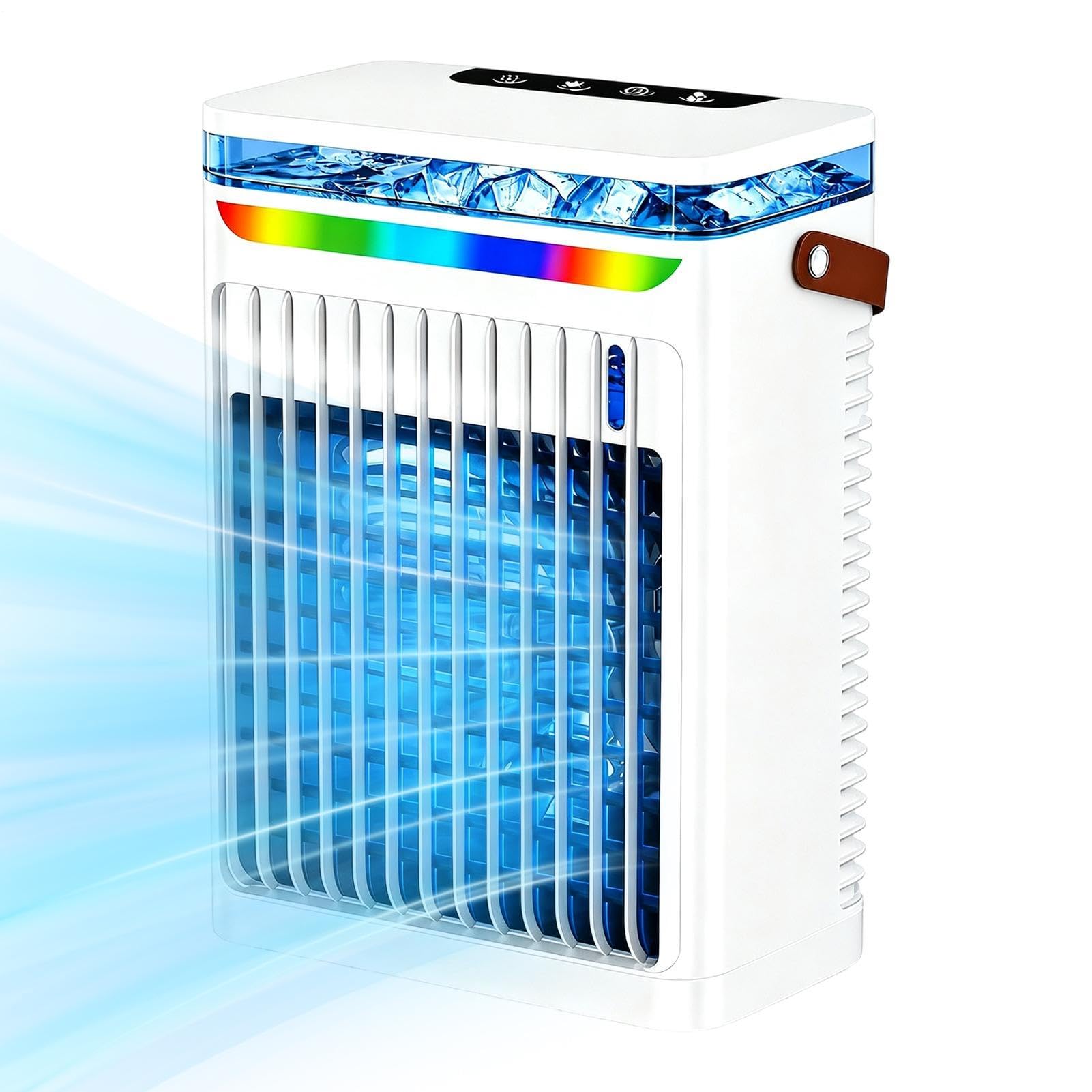 Ventilatore Portatile Nebulizzatore Dispositivo Soffiante Da Tavolo A 6 | Ventilatore Nebulizzatore Ad Acqua Con Serbatoio Da 800 Ml Per Casa Ufficio Esterno Campeggio