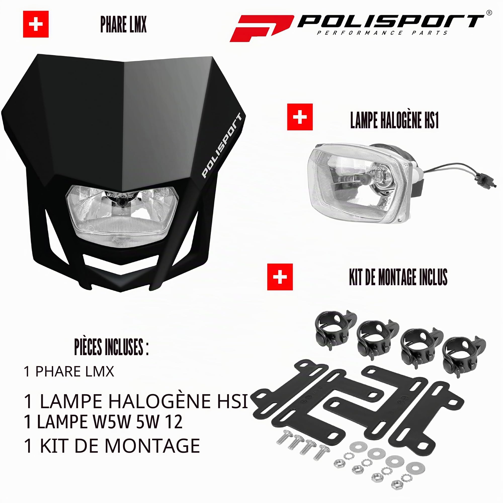 Polisport HEADLIGHT LMX BK