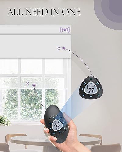 Miniatura 2 de Graywind Persianas dobles motorizadas para ventanas, persianas dobles inteligentes opacas y transparentes con control remoto Alexa Google Control