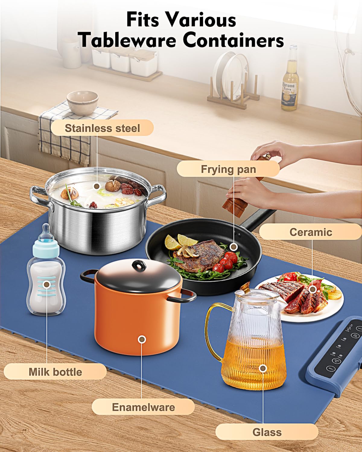 Silicone Food Warming Mat - Portable Electric Heater -5