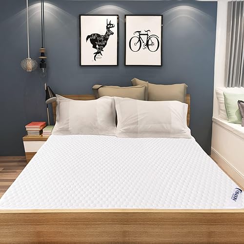 Miniatura 19 de Protector de colchón individual impermeable, tela de viscosa ultra suave 3D, funda de colchón individual, ajustable hasta 14 pulgadas de profundidad