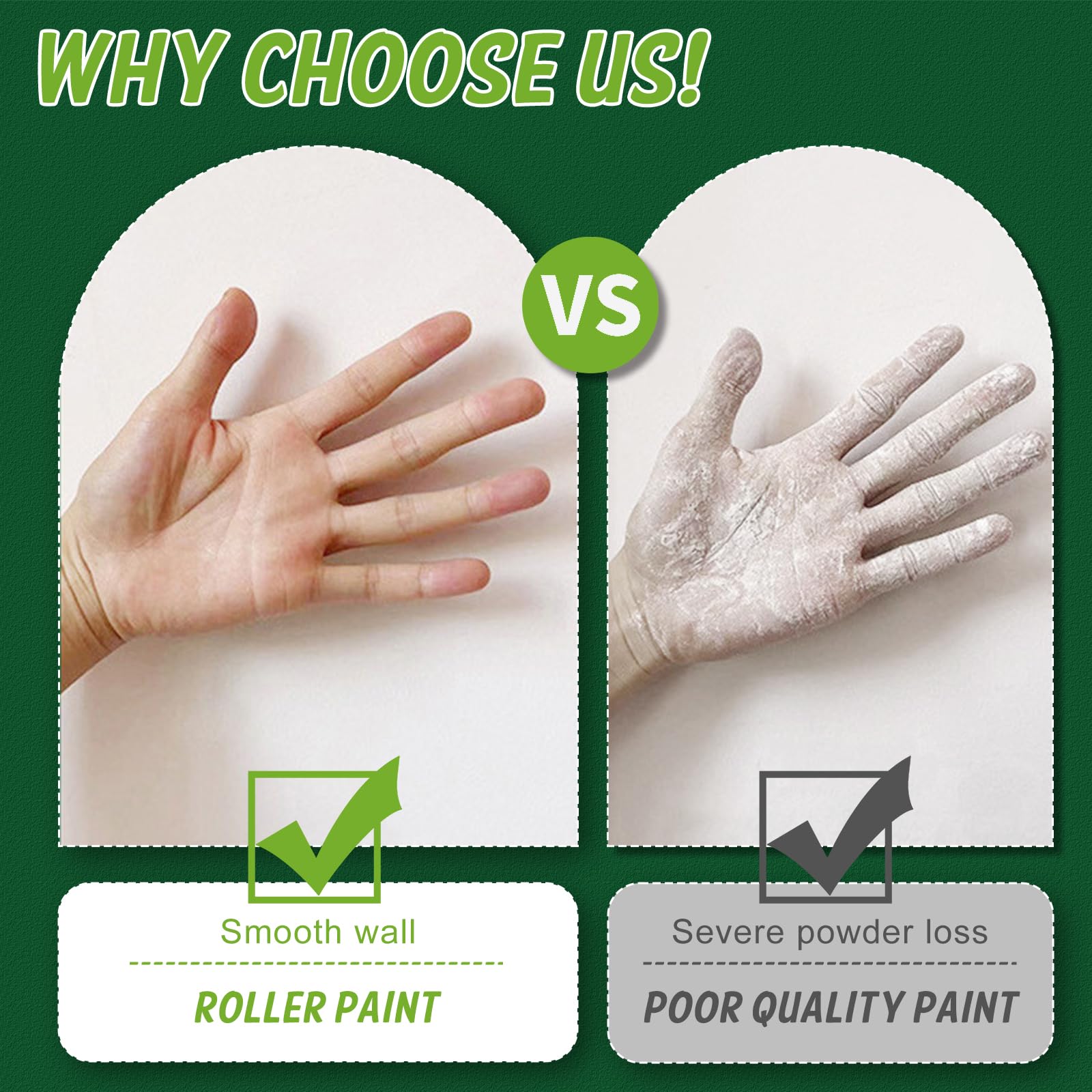 Wandfarbe Ausbessern Weiß 500ml - Wandreparatur Set Mit Rolle | Latexfarbe Wasserbasiert | Einfache Anwendung