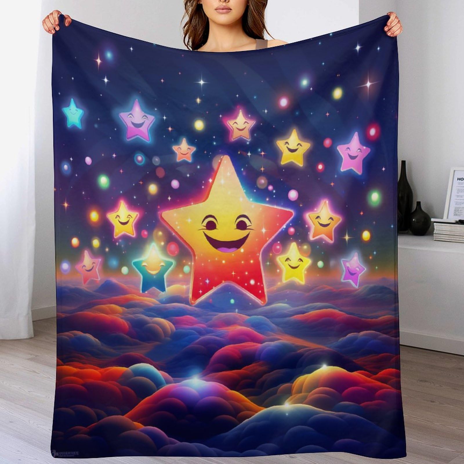 Jeté de canapé étoiles pour des soirées chaleureuses au salon